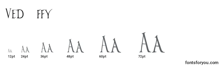 sizes of ved ffy font, ved ffy sizes
